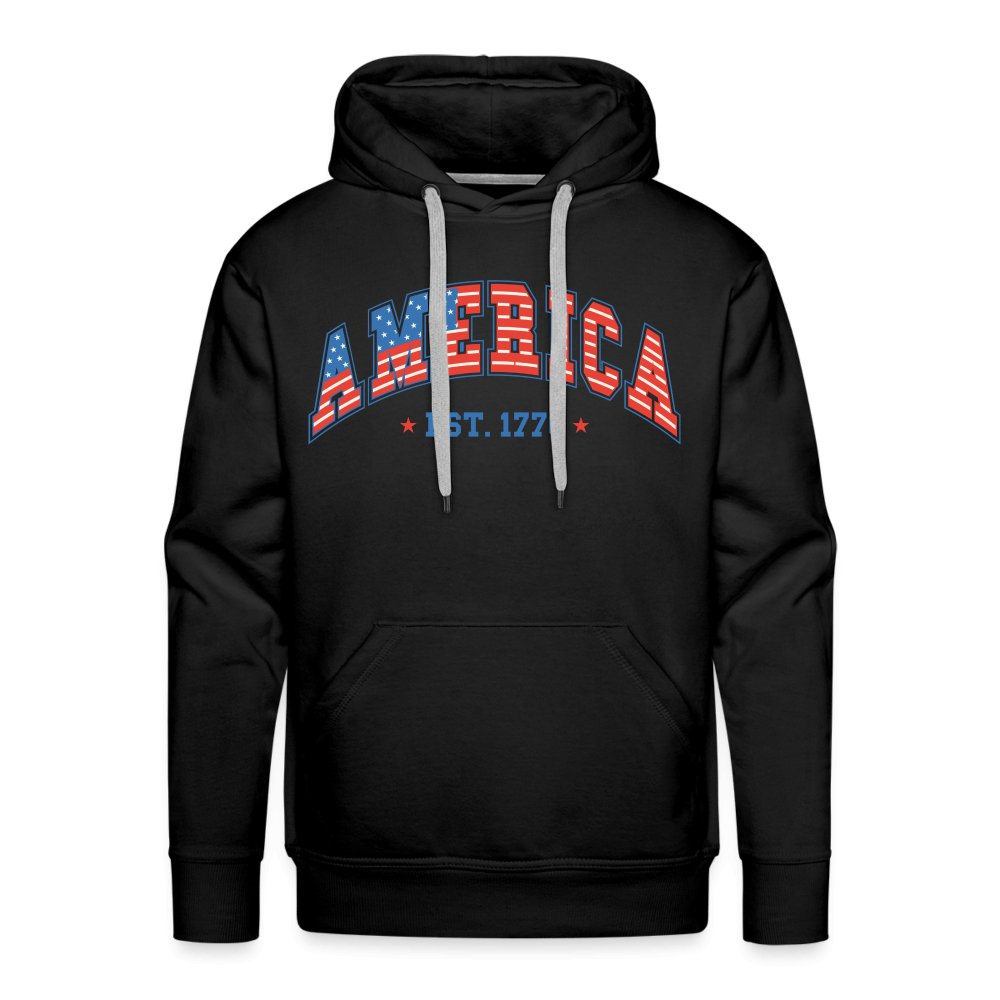 America 1776 Men’s Premium Hoodie - black