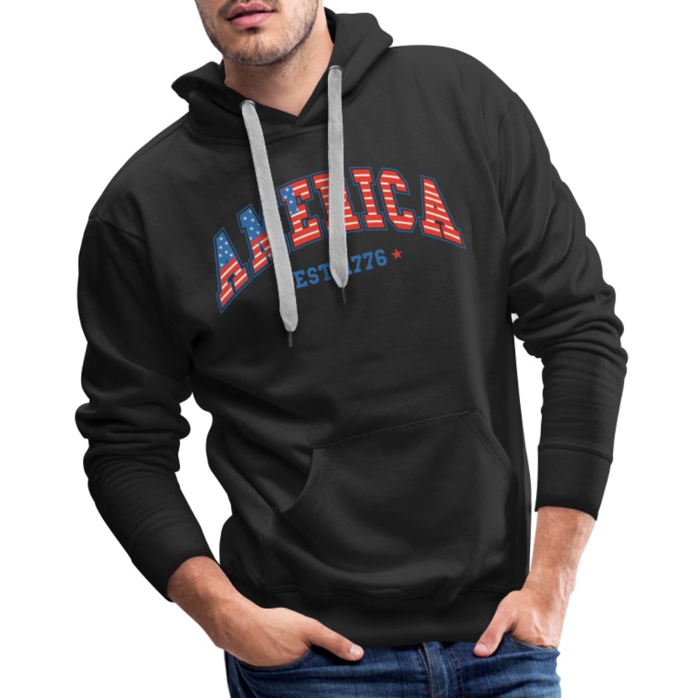 America 1776 Men’s Premium Hoodie - black