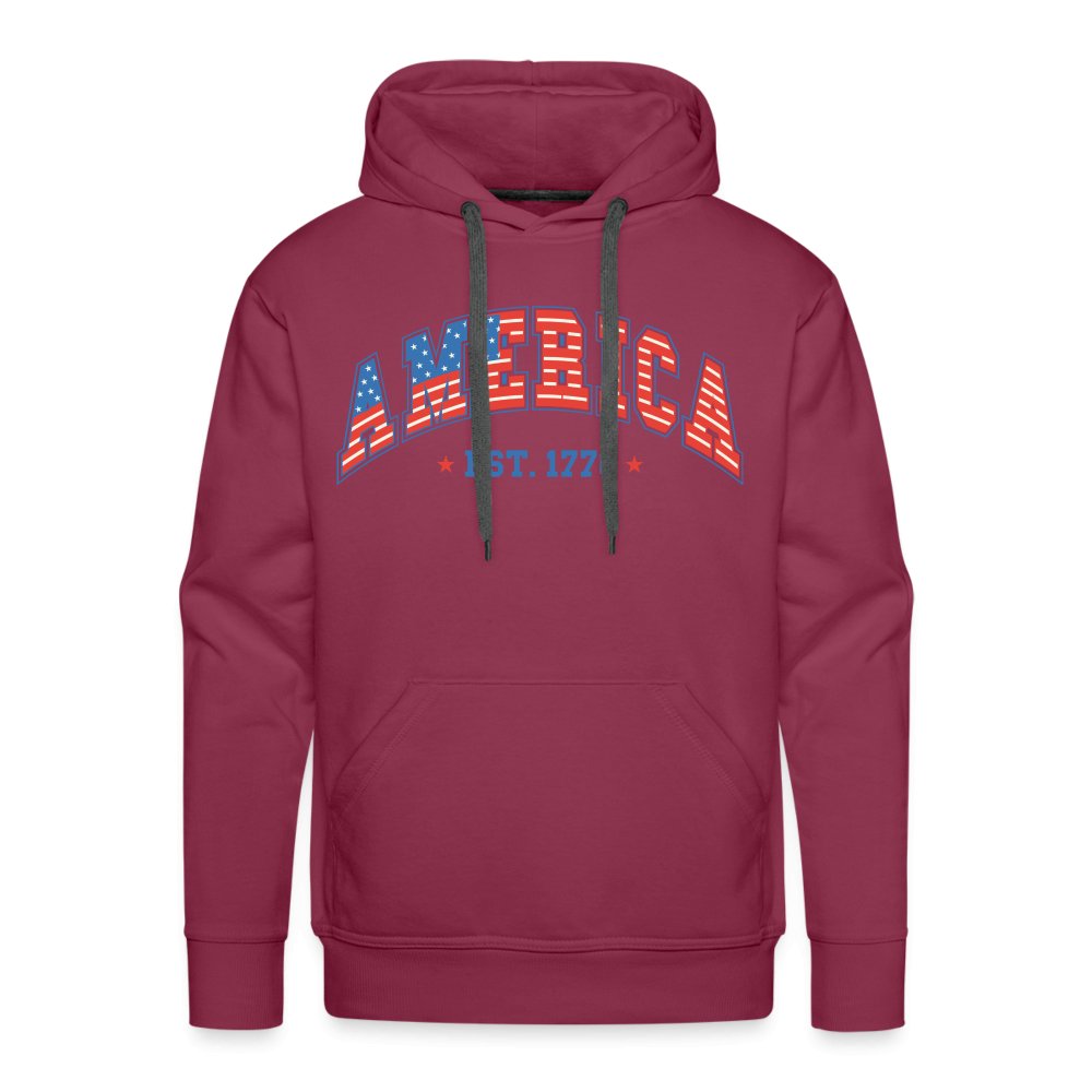 America 1776 Men’s Premium Hoodie - burgundy