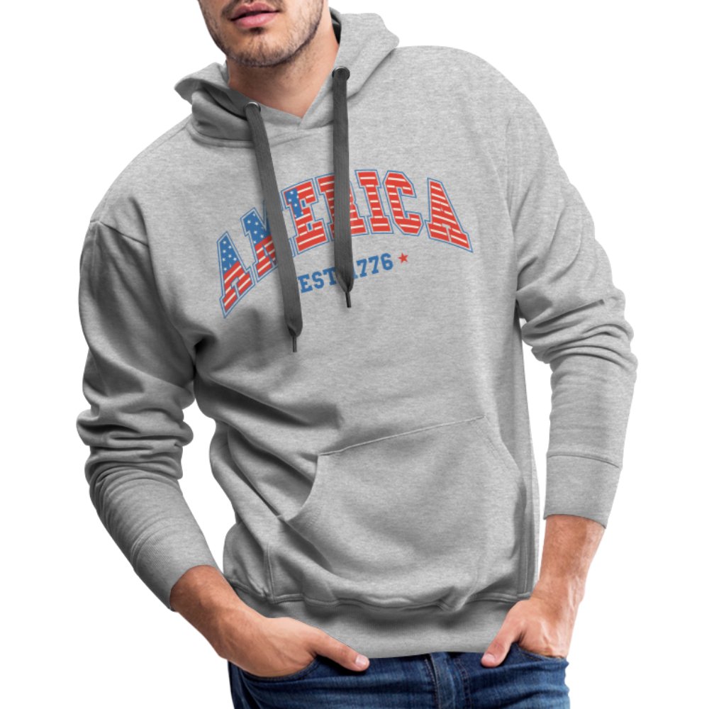 America 1776 Men’s Premium Hoodie - heather grey