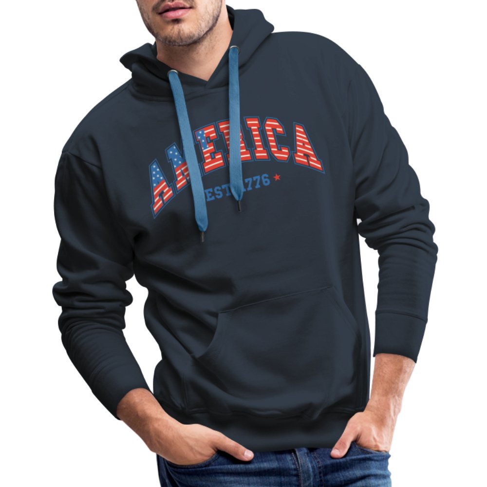 America 1776 Men’s Premium Hoodie - navy