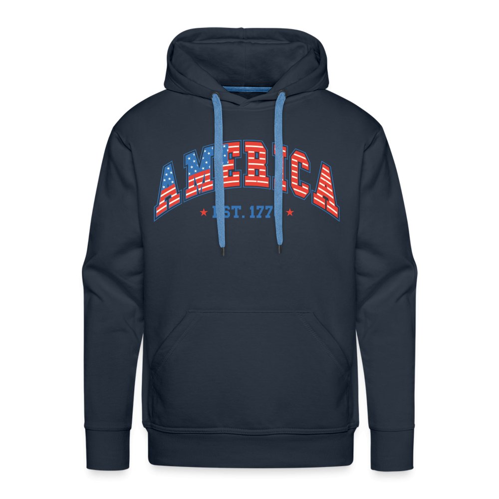 America 1776 Men’s Premium Hoodie - navy