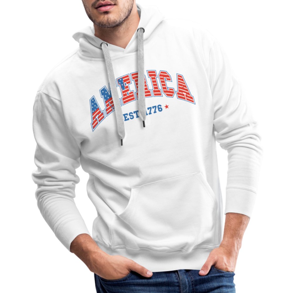 America 1776 Men’s Premium Hoodie - white