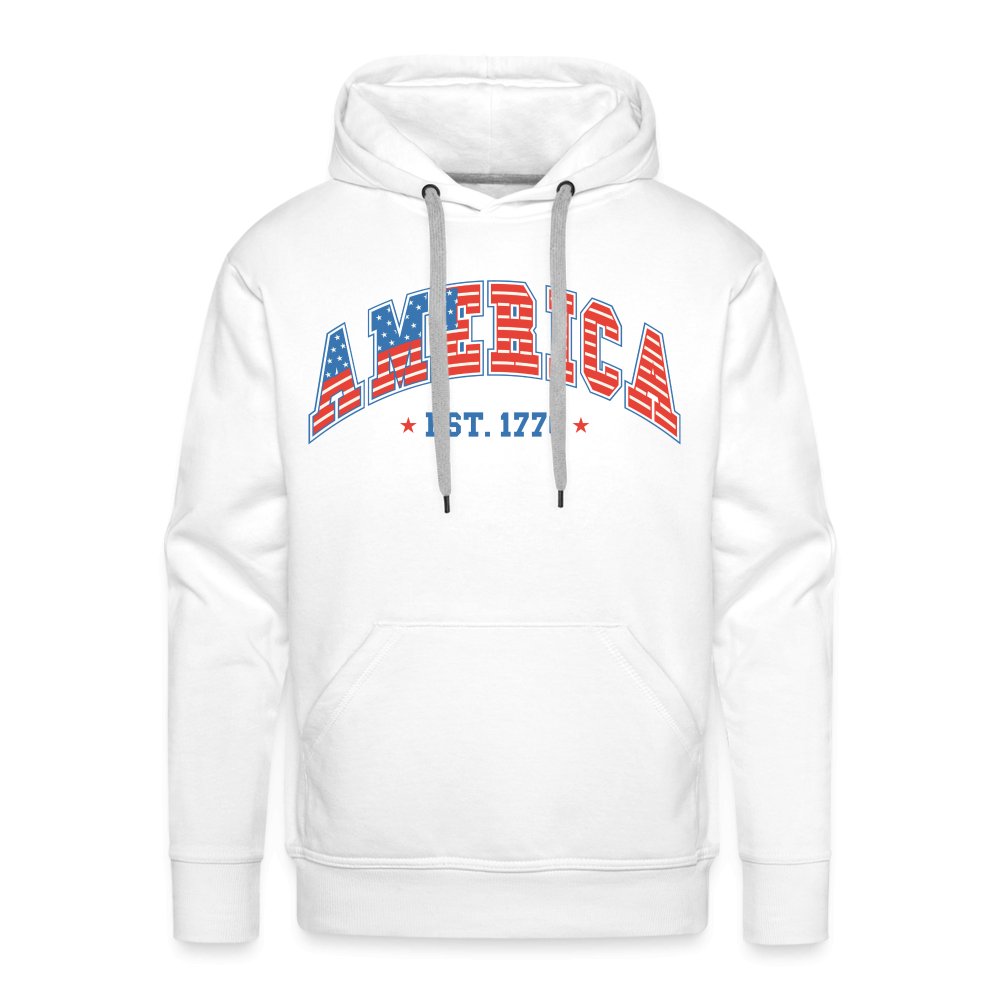 America 1776 Men’s Premium Hoodie - white