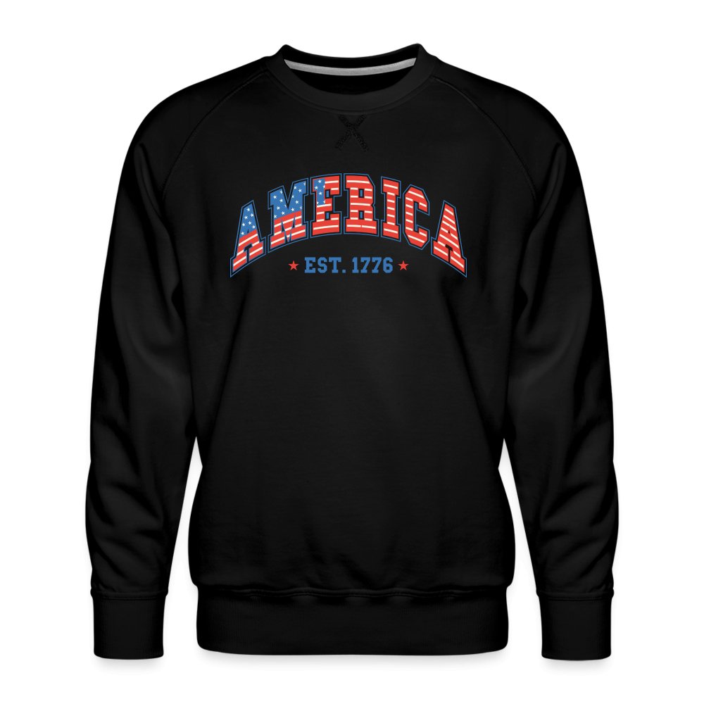 America 1776 Men’s Premium Sweatshirt - black