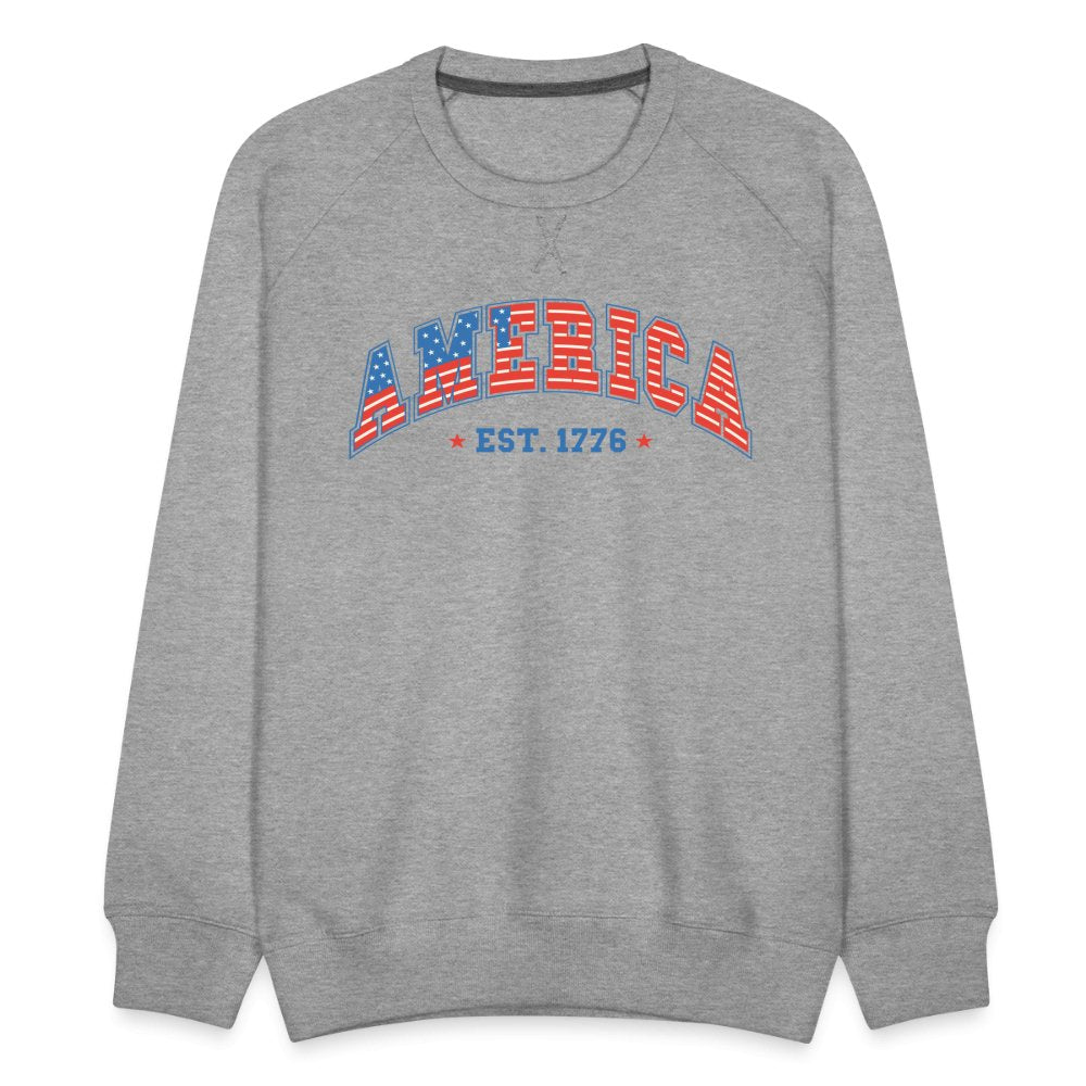 America 1776 Men’s Premium Sweatshirt - heather grey