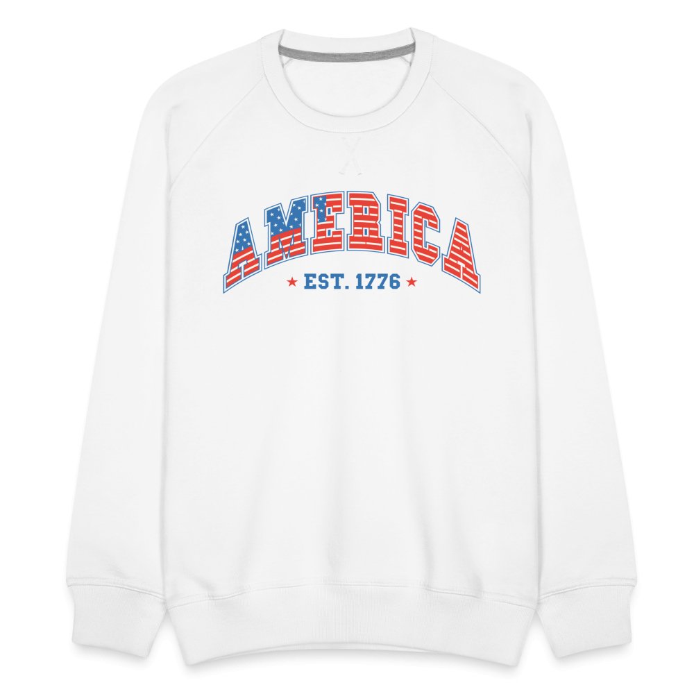 America 1776 Men’s Premium Sweatshirt - white