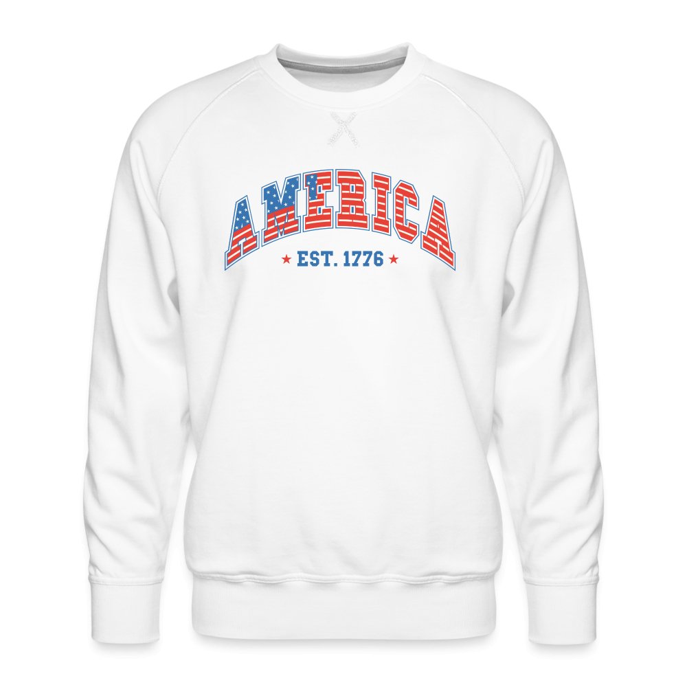 America 1776 Men’s Premium Sweatshirt - white