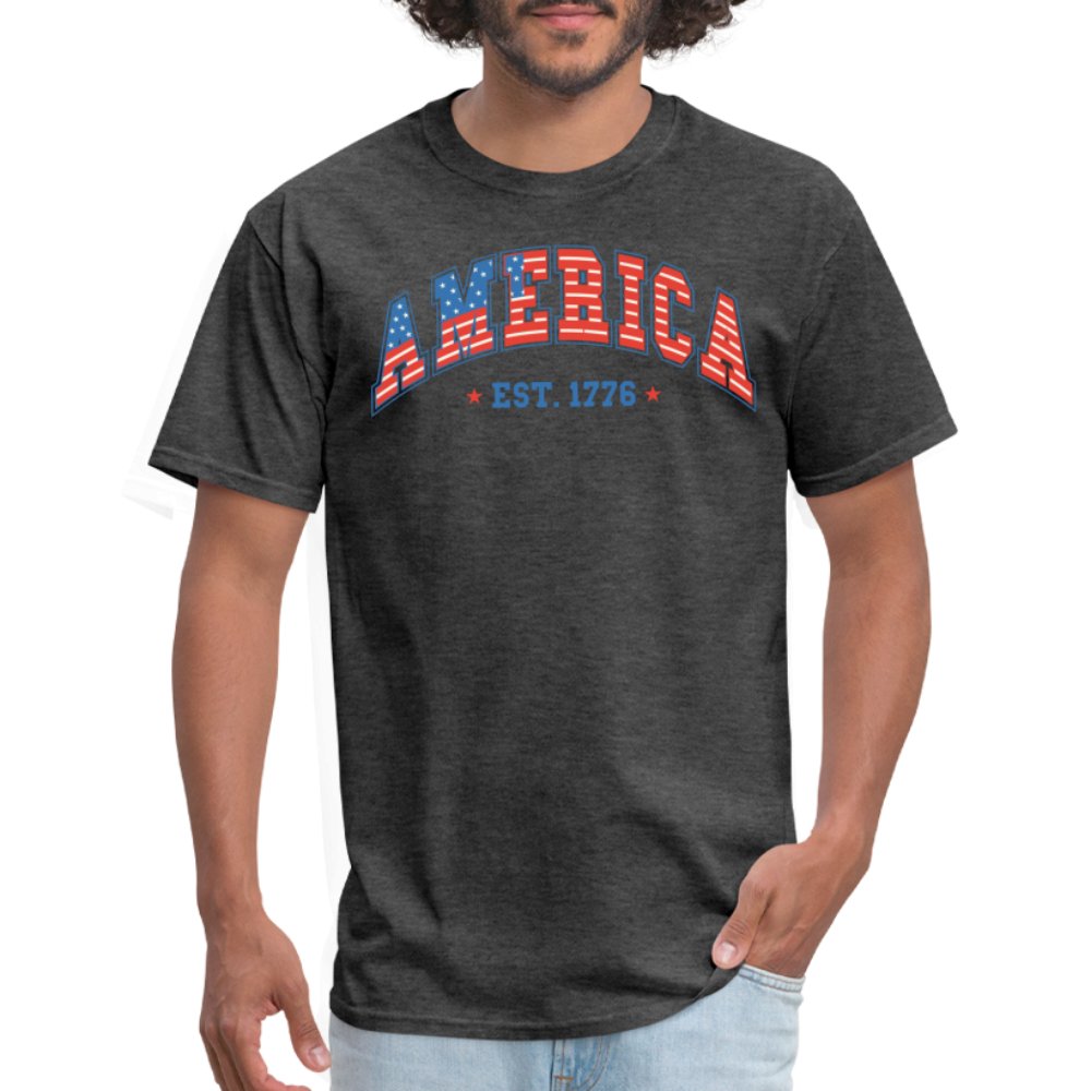 America 1776 T-Shirt - heather black