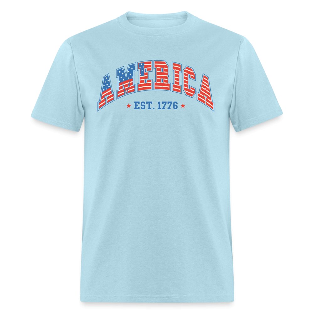 America 1776 T-Shirt - powder blue