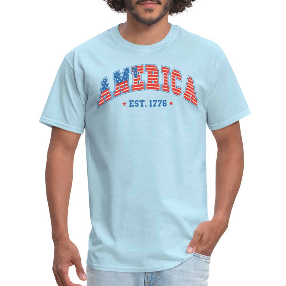 America 1776 T-Shirt - powder blue