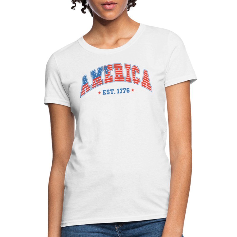 America 1776 Women's Contoured T-Shirt - heather black