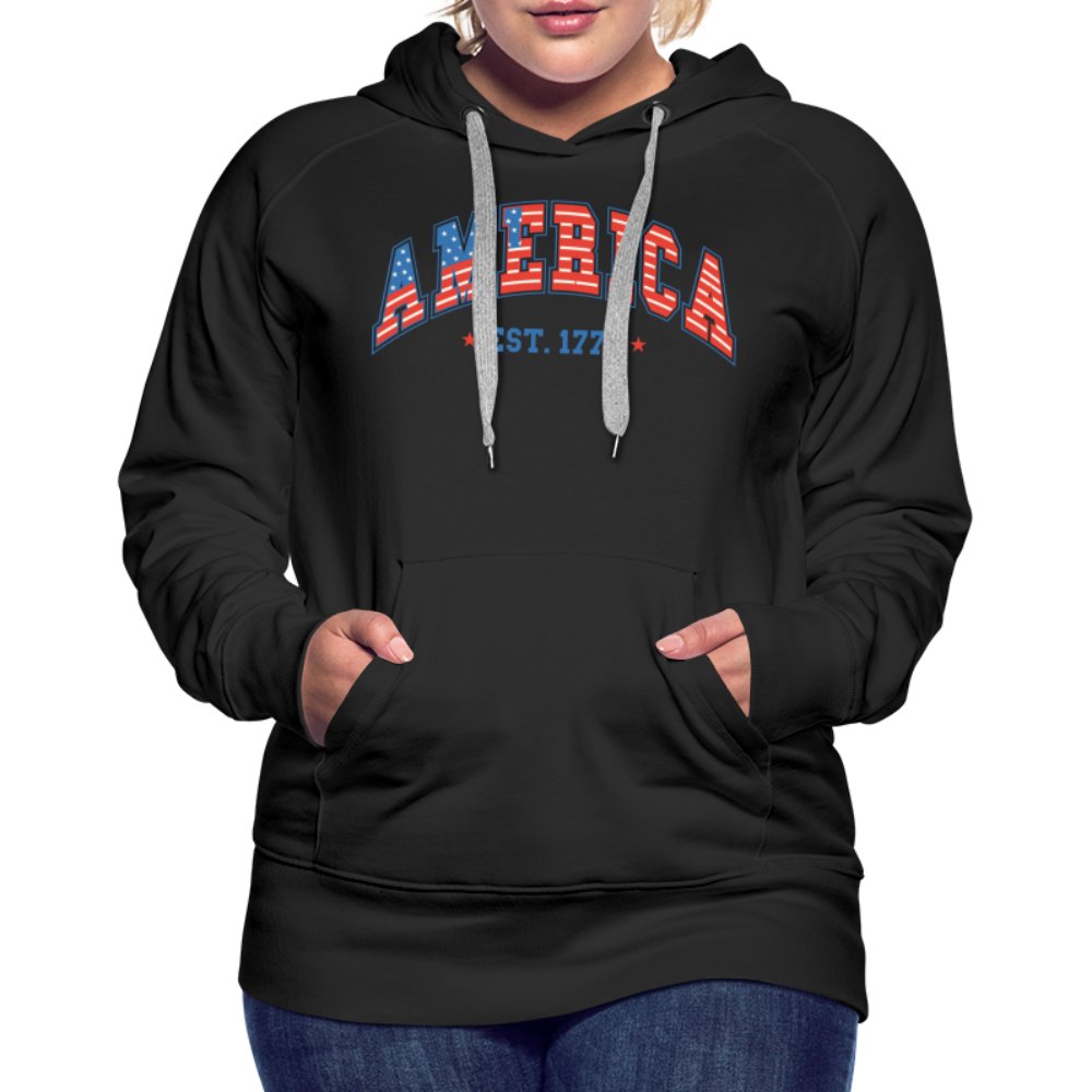 America 1776 Women’s Premium Hoodie - black