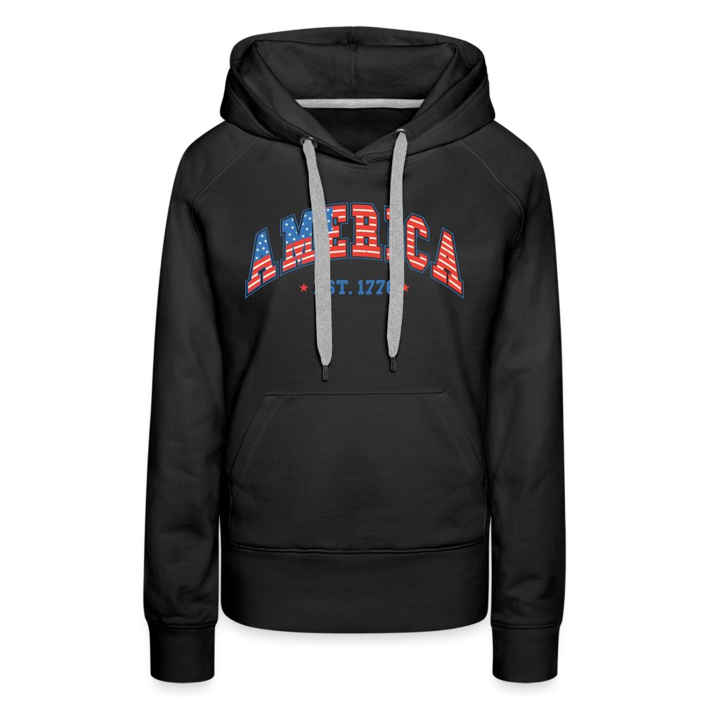 America 1776 Women’s Premium Hoodie - black