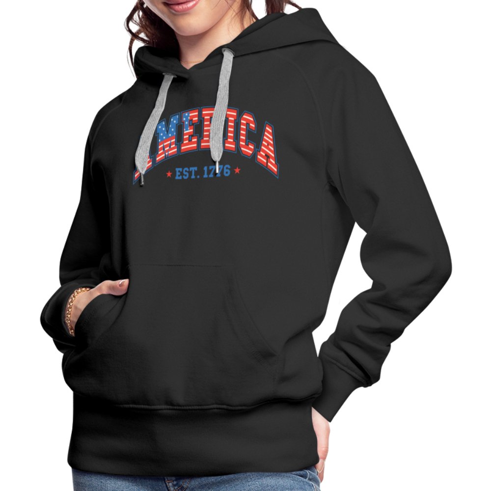 America 1776 Women’s Premium Hoodie - black