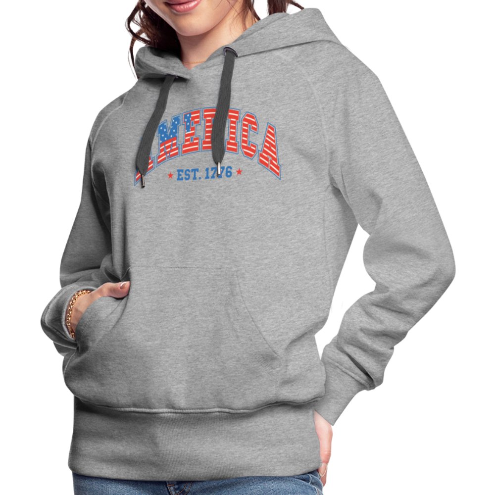 America 1776 Women’s Premium Hoodie - heather grey