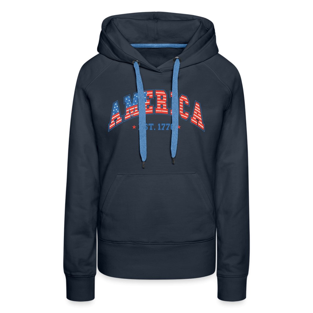 America 1776 Women’s Premium Hoodie - navy