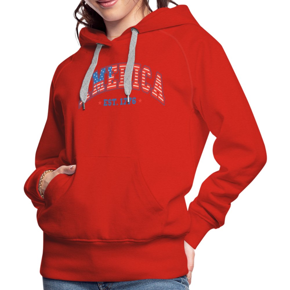 America 1776 Women’s Premium Hoodie - red