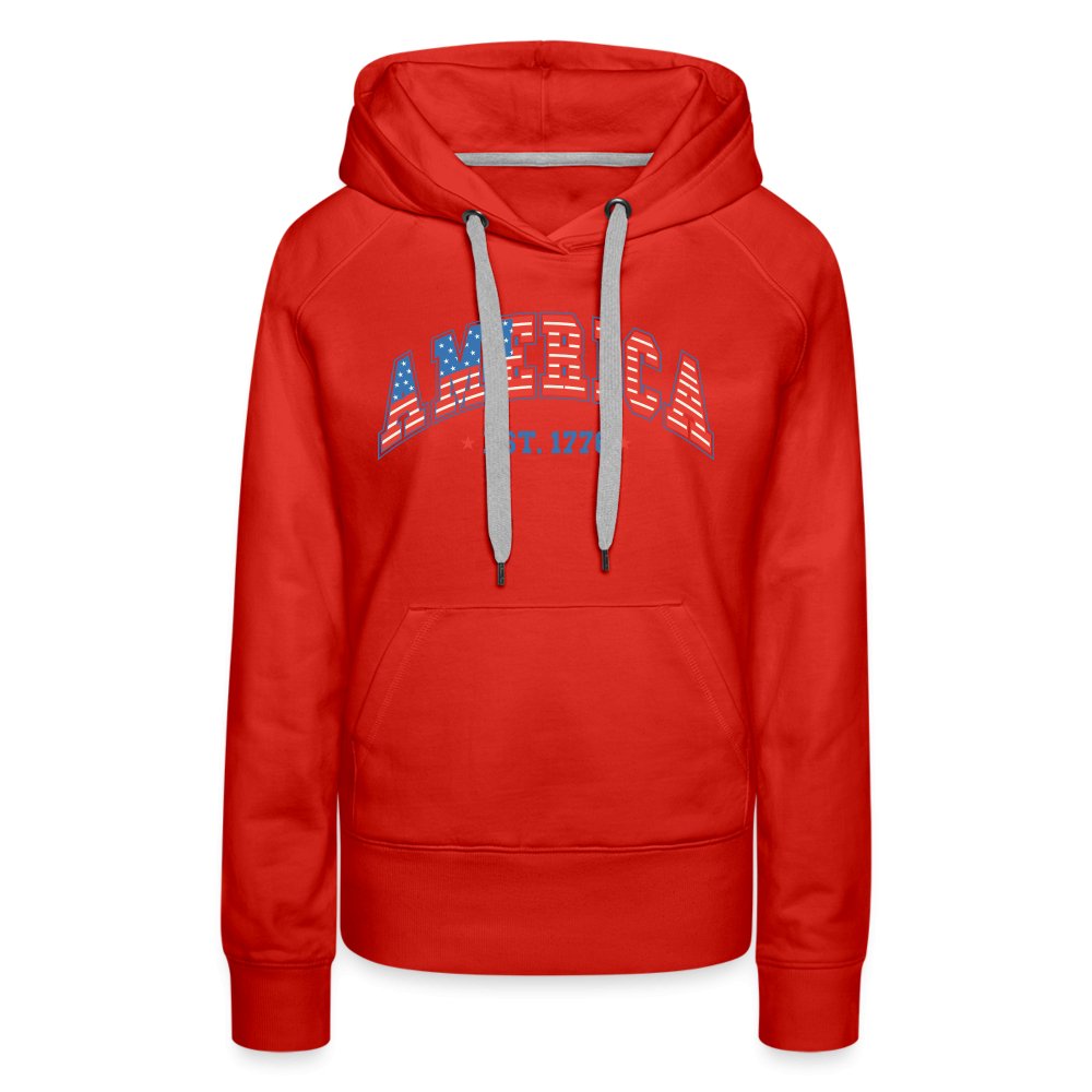 America 1776 Women’s Premium Hoodie - red