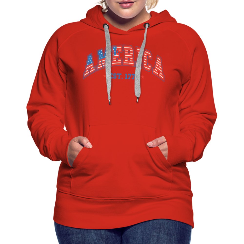 America 1776 Women’s Premium Hoodie - red