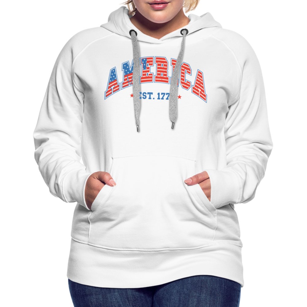 America 1776 Women’s Premium Hoodie - white