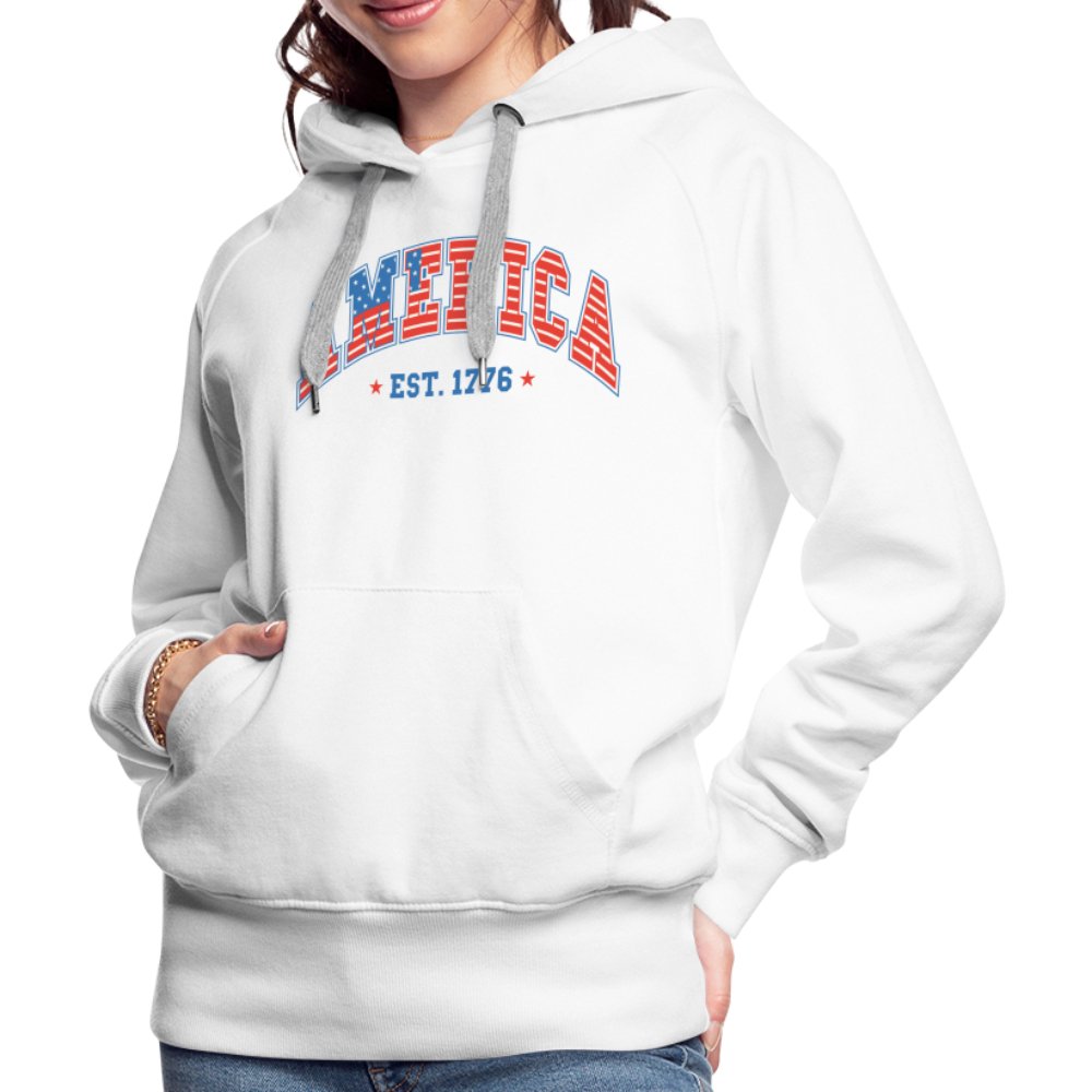 America 1776 Women’s Premium Hoodie - white