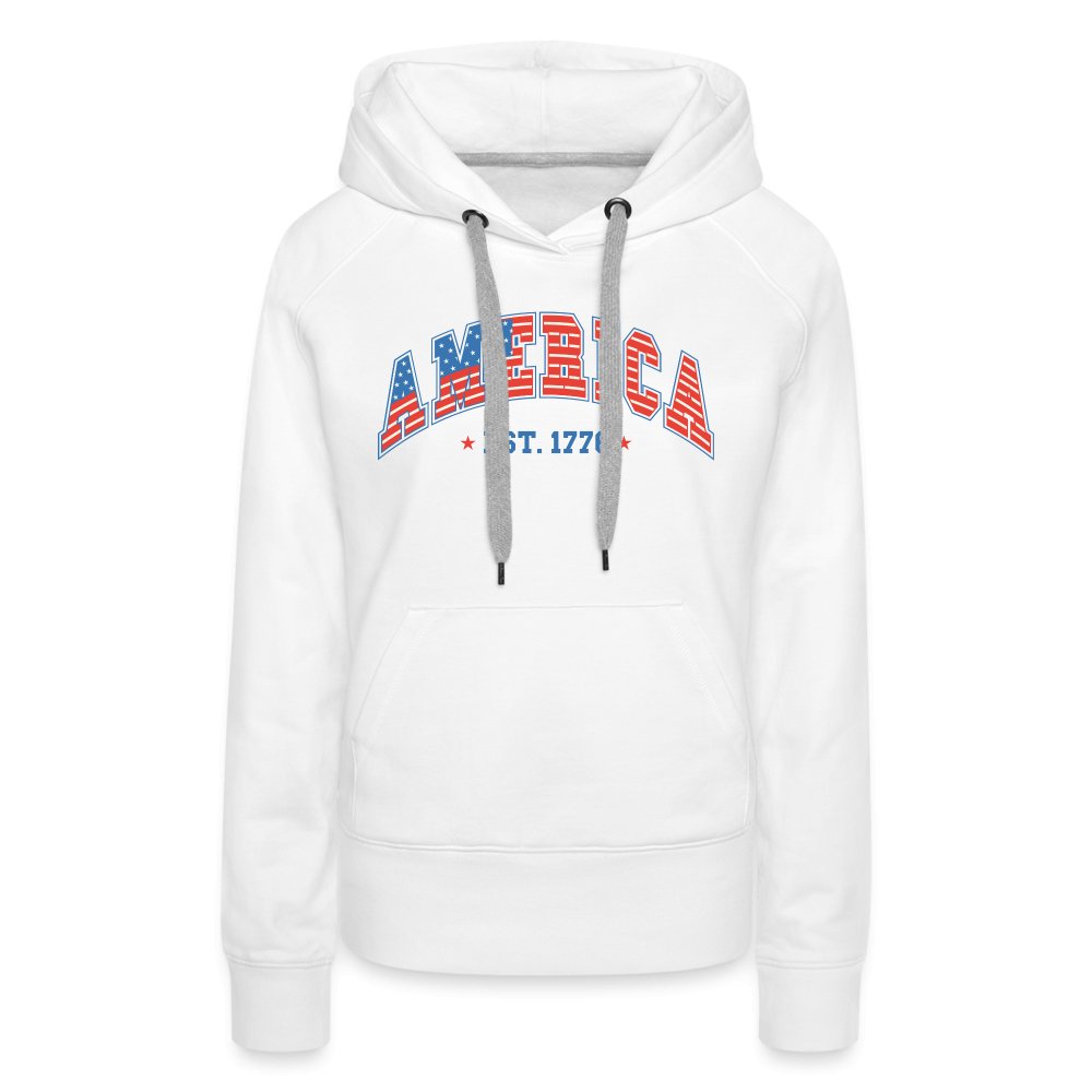 America 1776 Women’s Premium Hoodie - white