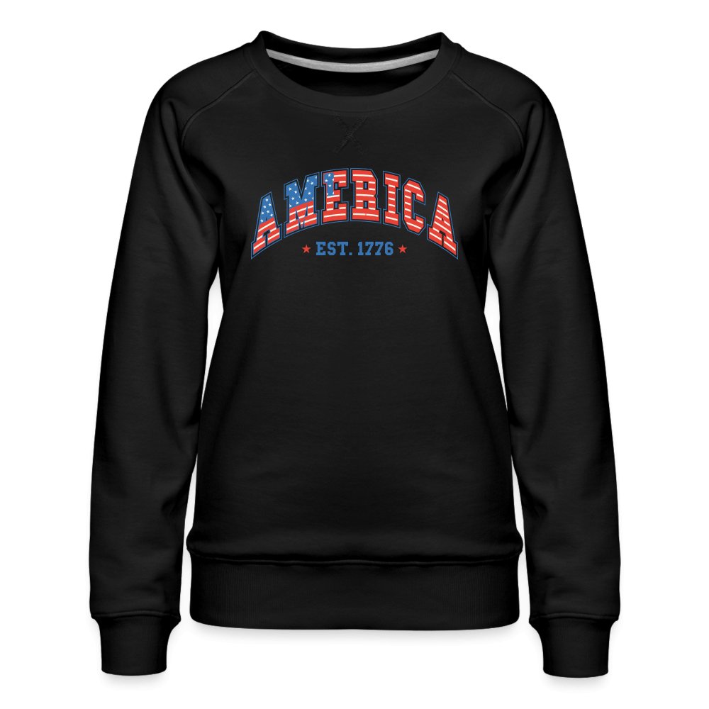 America 1776 Women’s Premium Sweatshirt - black