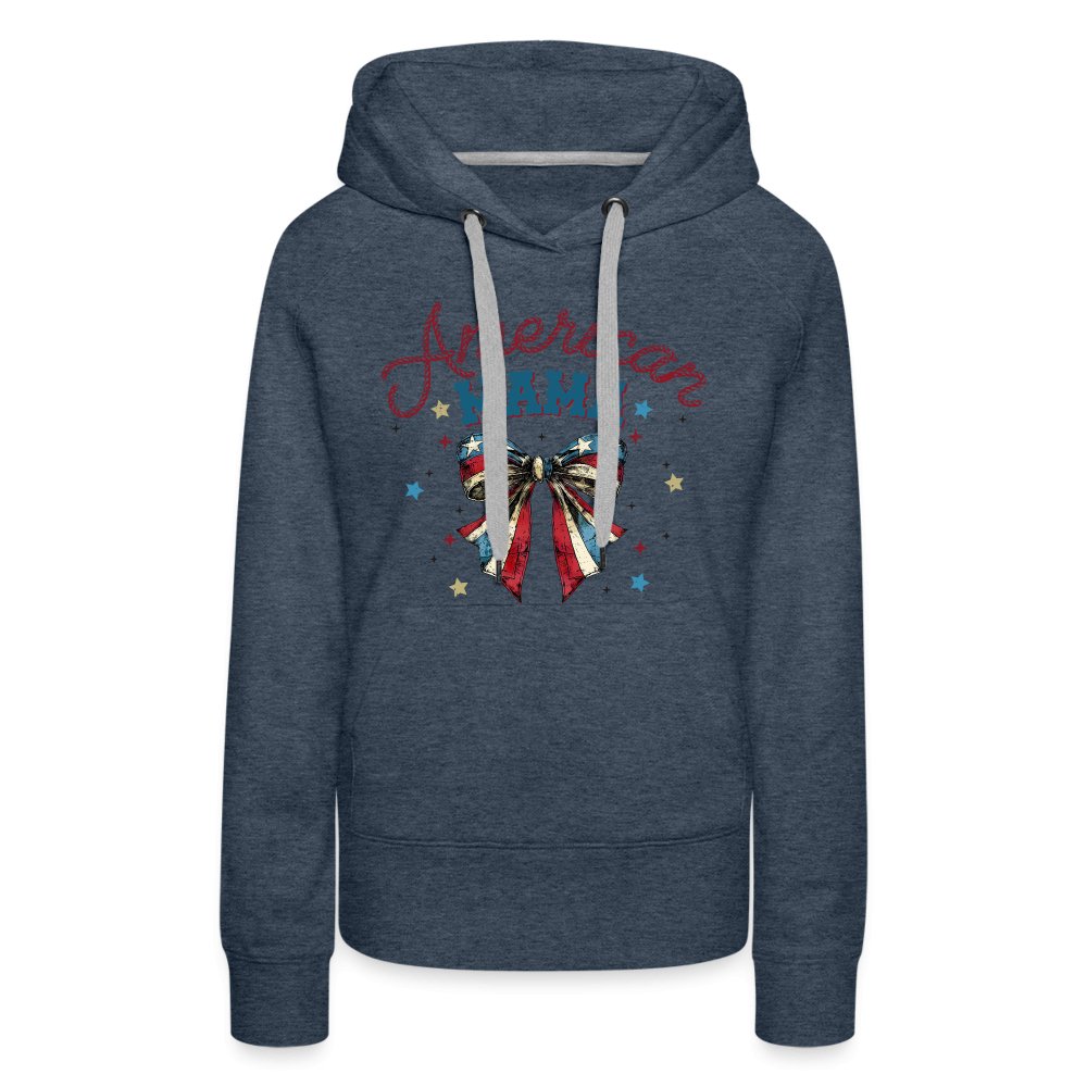 American Mama Women’s Premium Hoodie - heather denim