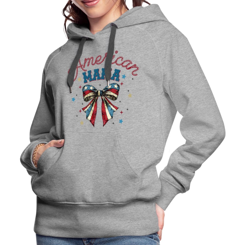 American Mama Women’s Premium Hoodie - heather grey