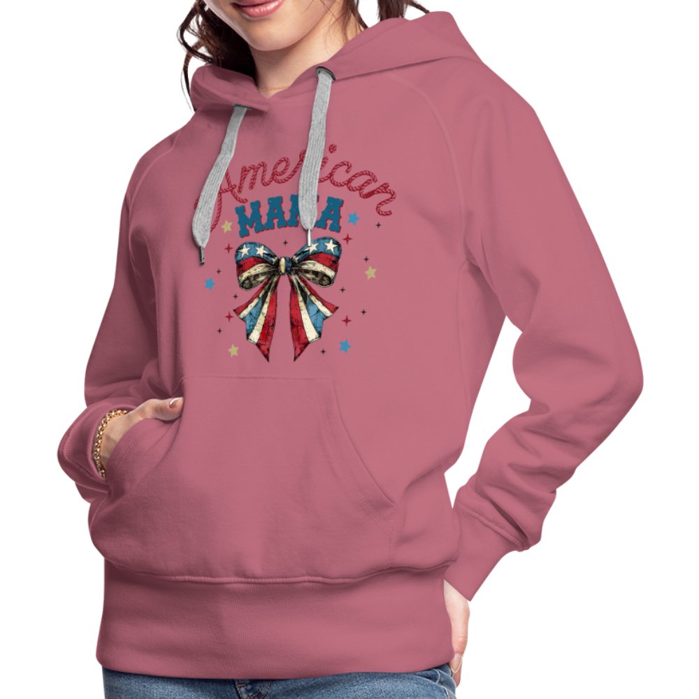 American Mama Women’s Premium Hoodie - mauve