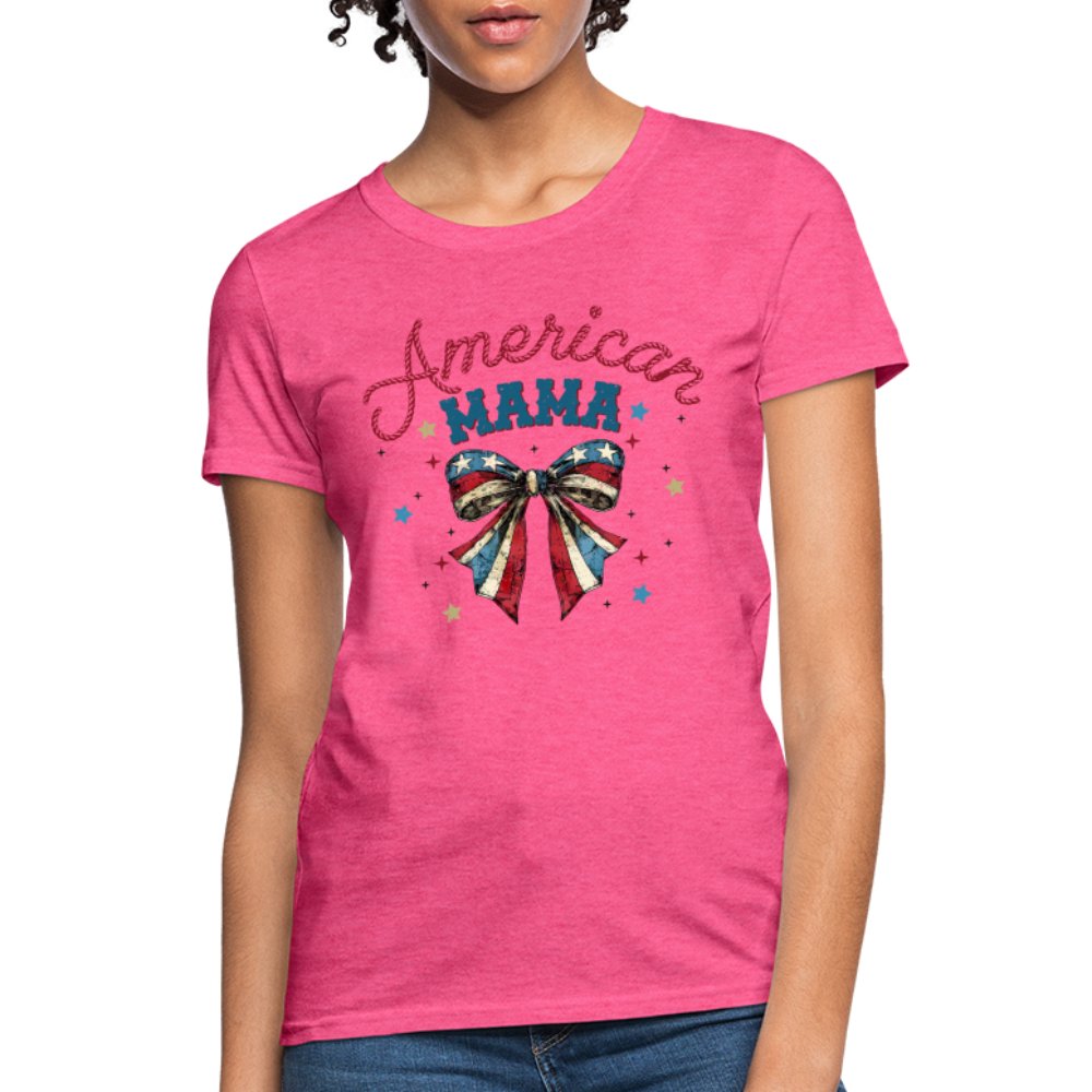 American Mama Women's T-Shirt - heather coral