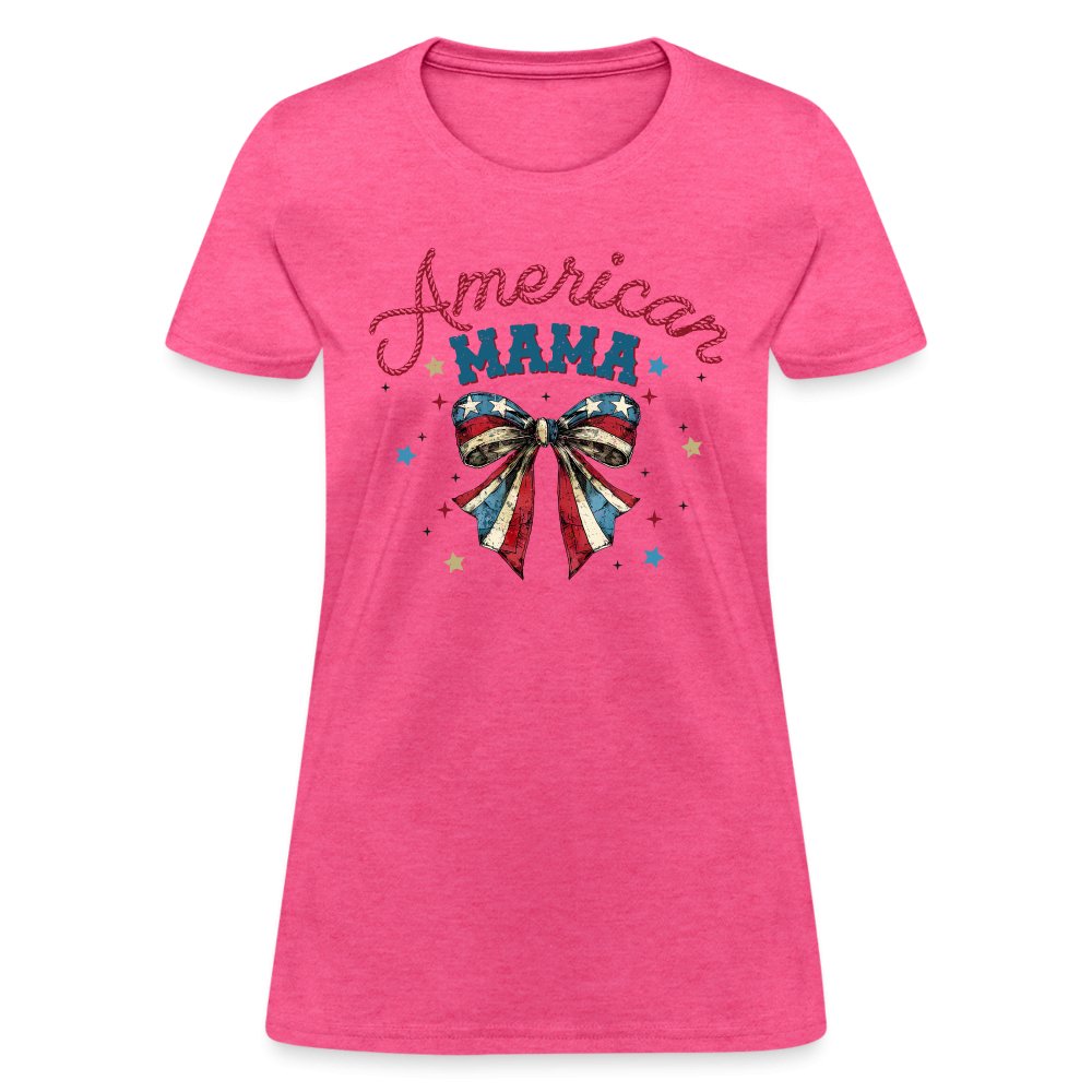 American Mama Women's T-Shirt - heather pink