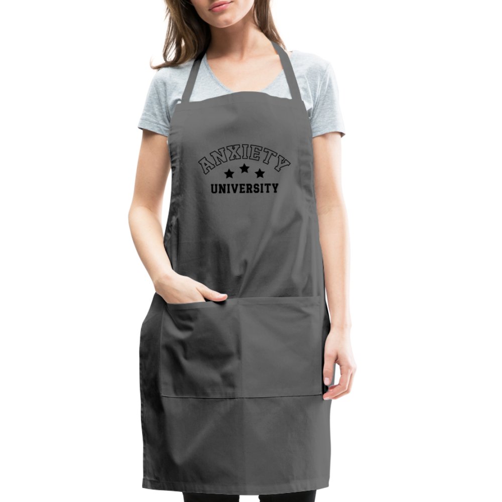 Anxiety University Adjustable Apron - charcoal