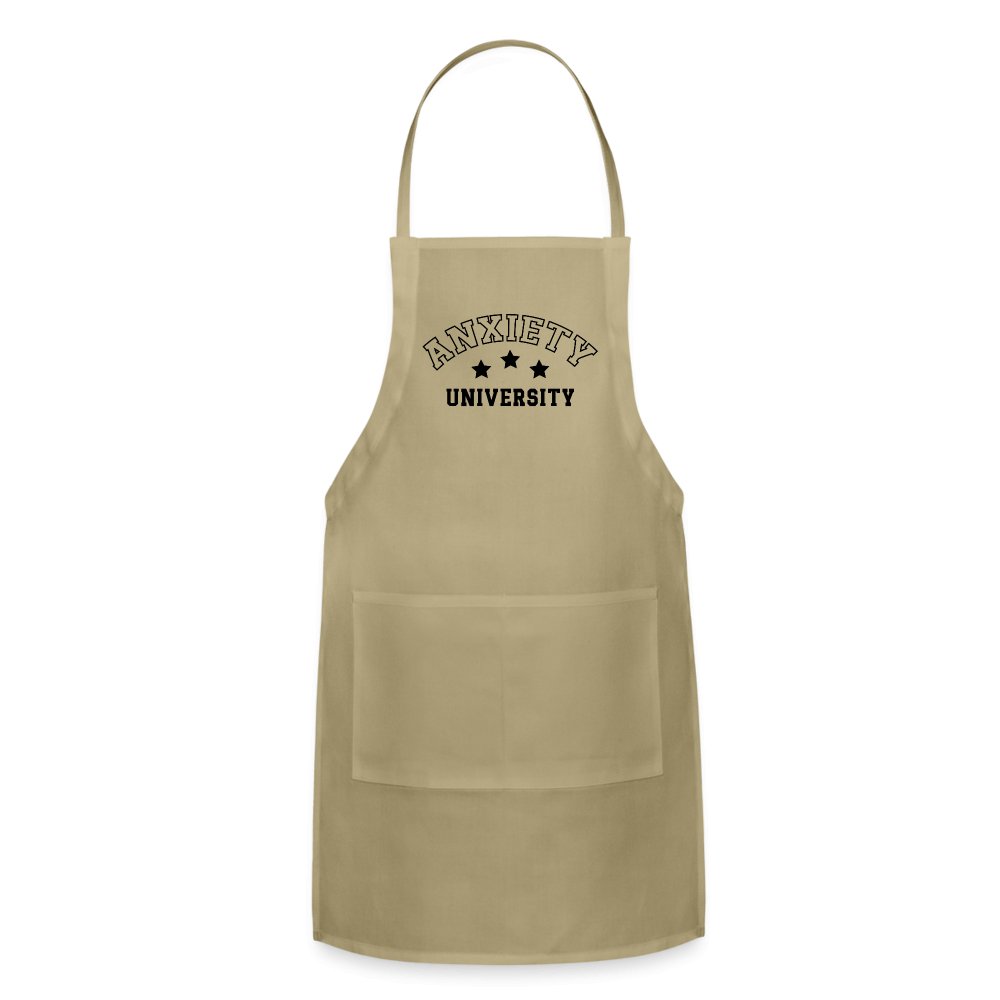 Anxiety University Adjustable Apron - khaki