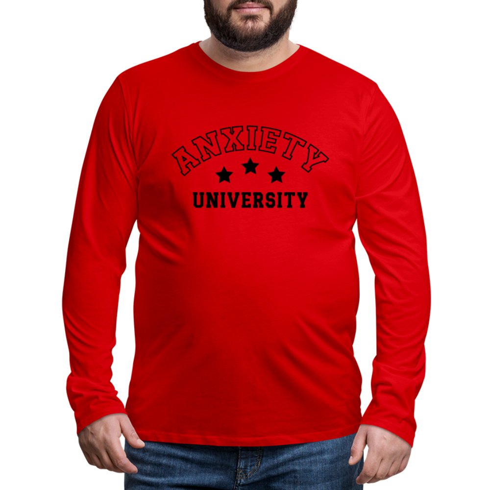 Anxiety University Men's Premium Long Sleeve T-Shirt - red