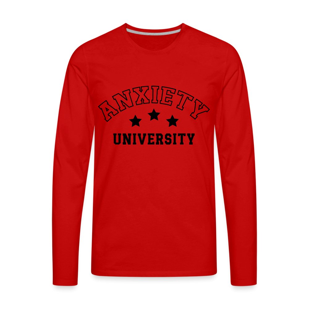 Anxiety University Men's Premium Long Sleeve T-Shirt - white