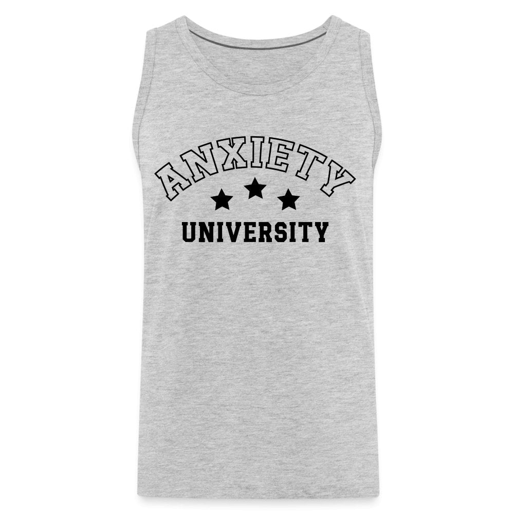 Anxiety University Men’s Premium Tank Top - heather gray