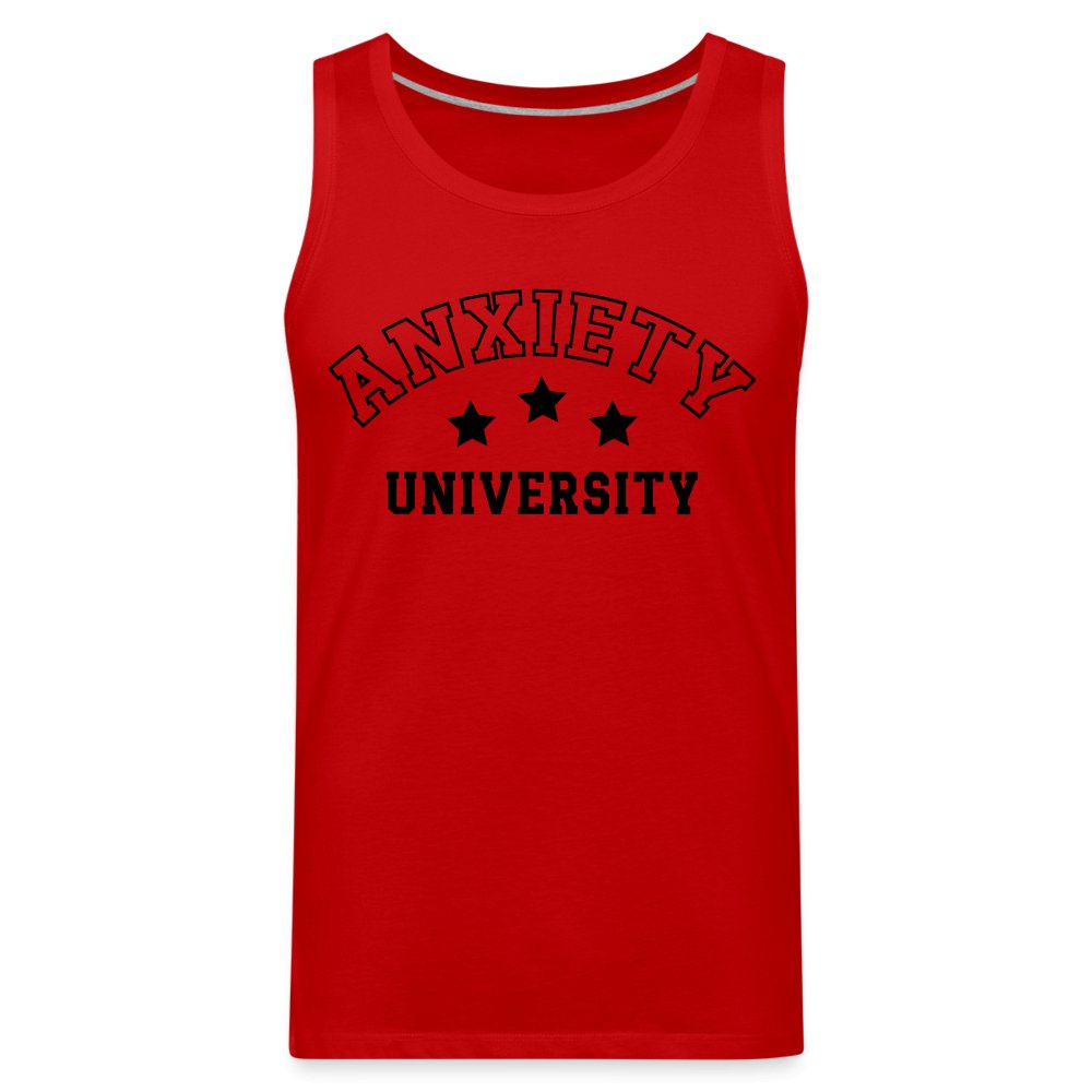 Anxiety University Men’s Premium Tank Top - red