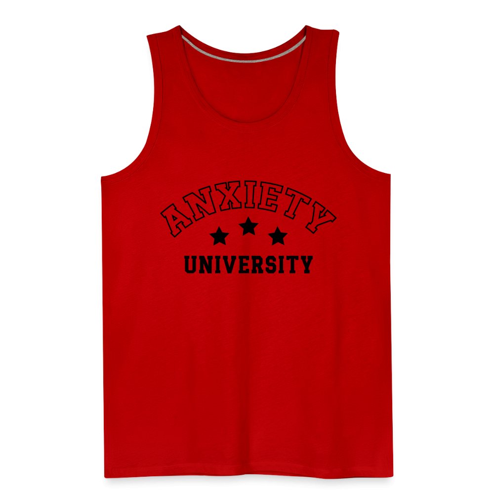 Anxiety University Men’s Premium Tank Top - red