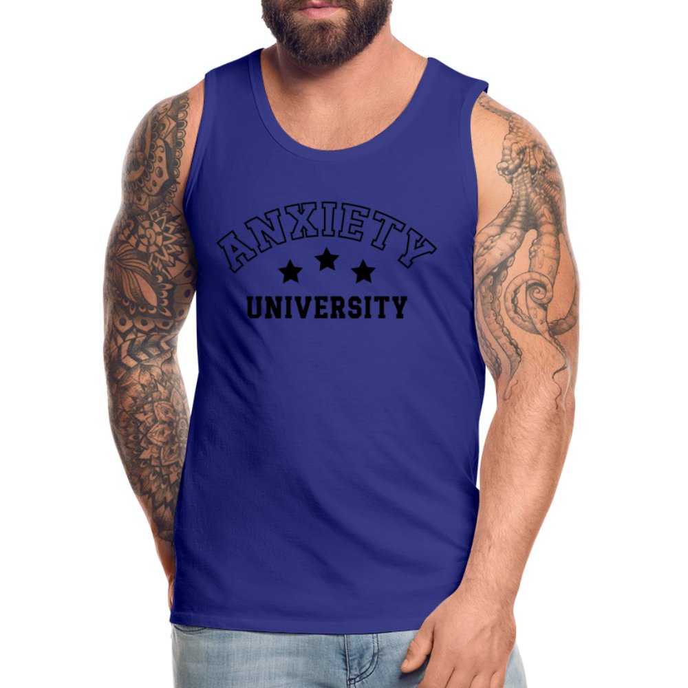 Anxiety University Men’s Premium Tank Top - royal blue