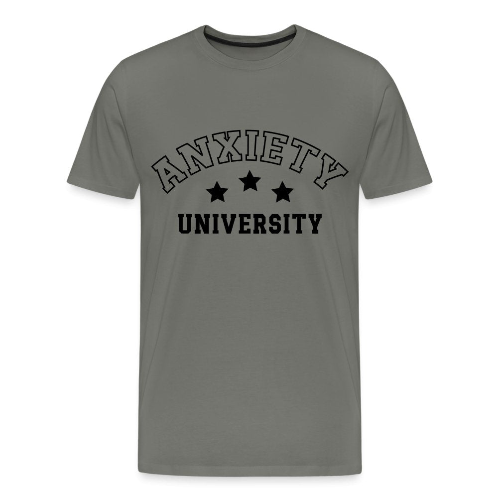 Anxiety University Premium T-Shirt - asphalt gray