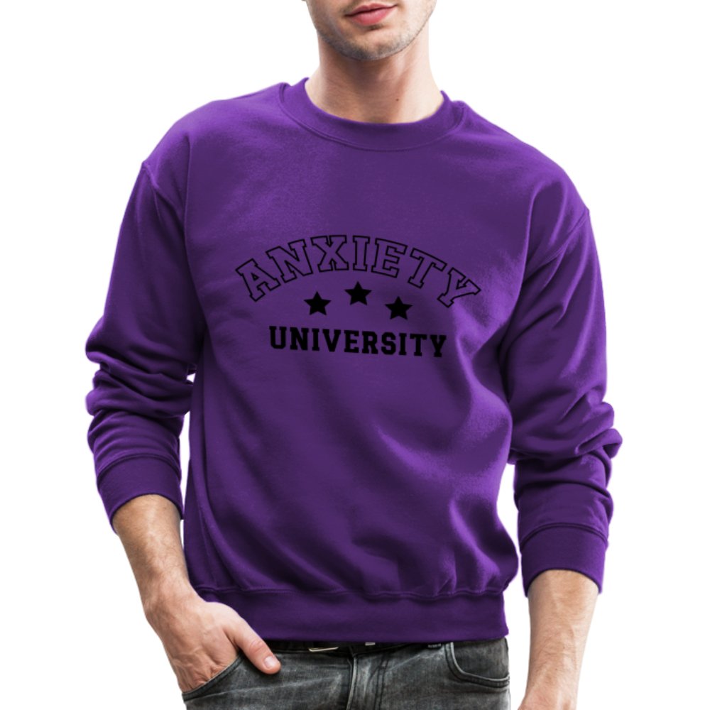 Anxiety University Sweatshirt - purple