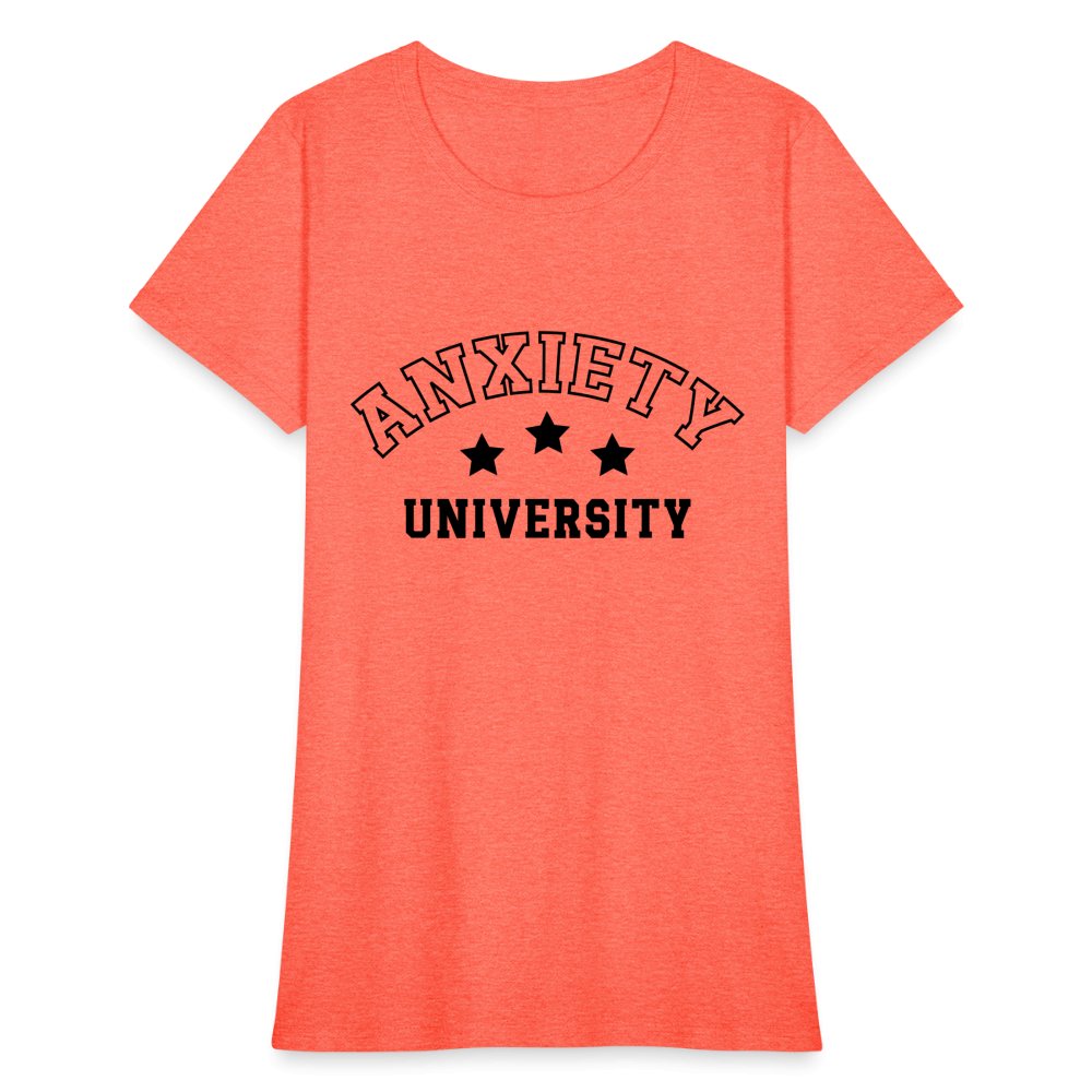 Anxiety University Women's Contoured T-Shirt - fuchsia