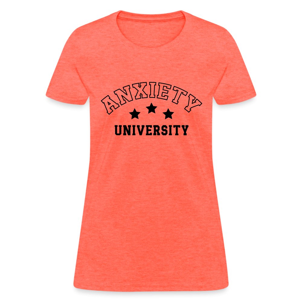 Anxiety University Women's Contoured T-Shirt - fuchsia