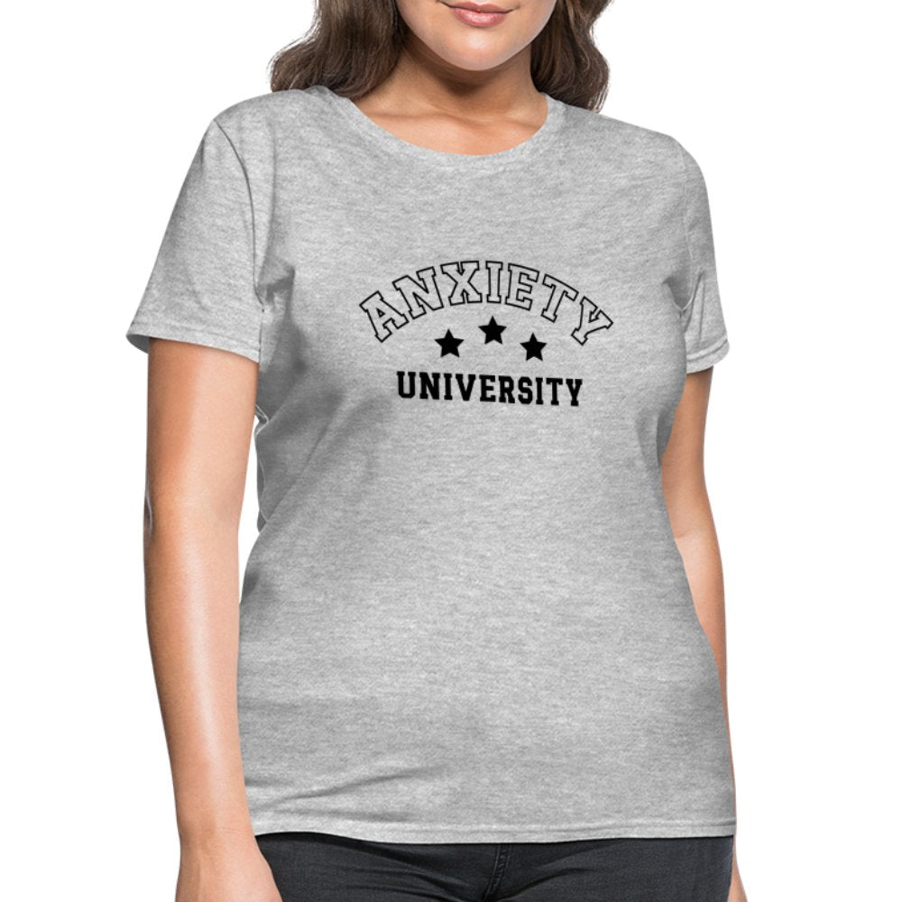 Anxiety University Women's Contoured T-Shirt - option1# - Women's T-Shirt | Fruit of the Loom L3930R