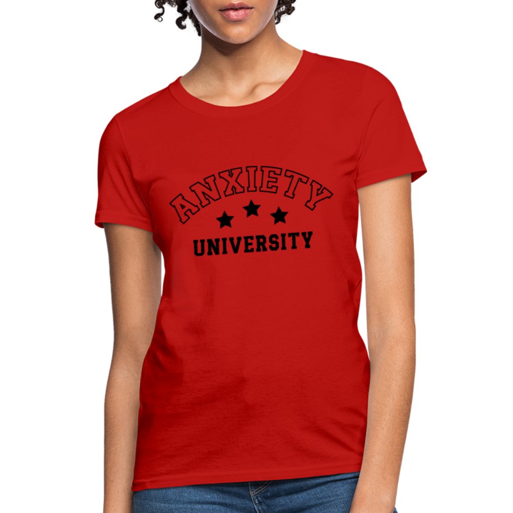 Anxiety University Women's Contoured T-Shirt - option1# - Women's T-Shirt | Fruit of the Loom L3930R