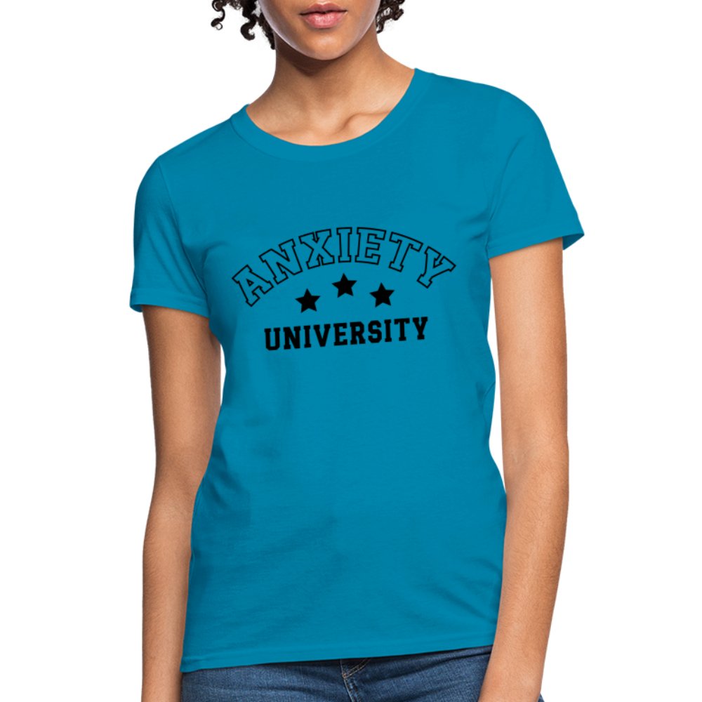 Anxiety University Women's Contoured T-Shirt - option1# - Women's T-Shirt | Fruit of the Loom L3930R