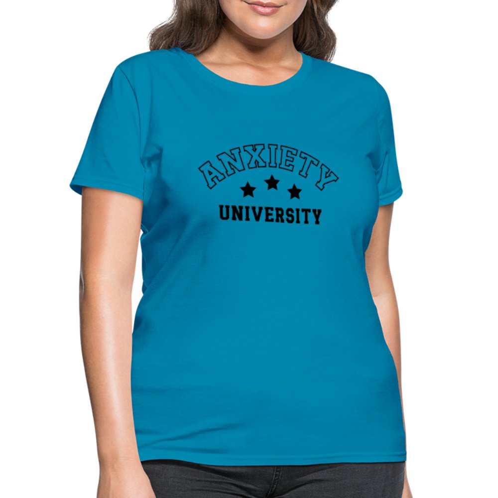 Anxiety University Women's Contoured T-Shirt - option1# - Women's T-Shirt | Fruit of the Loom L3930R