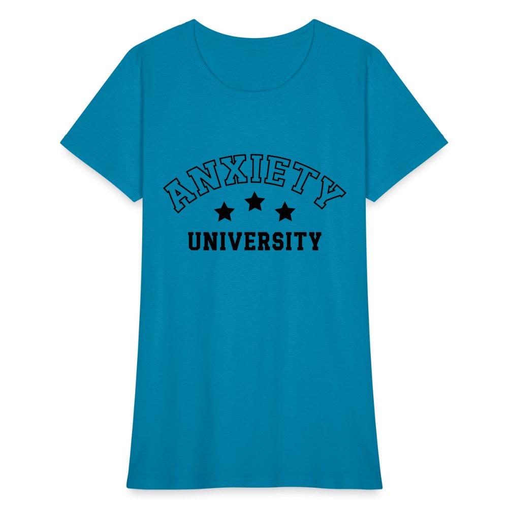 Anxiety University Women's Contoured T-Shirt - option1# - Women's T-Shirt | Fruit of the Loom L3930R